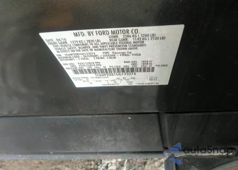 2016 Ford Taurus Se from USA, damaged, VIN 1FAHP2D81GG123274